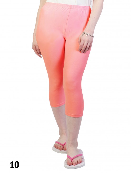 Plus Size Basic Stretchy Capri Leggings